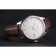 Swiss Patek Philippe Calatrava White Dial Stainless Steel Case Brown Leather Strap