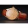 Swiss Rolex Cellini Gold Dial Gold Case Light Brown Leather Strap
