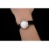 Patek Philippe Calatrava White Dial Roman Numerals Double Ribbed Bezel Stainless Steel Case Black Leather Strap