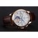 Patek Philippe Chronograph White Dial Rose Gold Case Brown Leather Strap