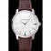 Swiss Vacheron Constantin Patrimony White Dial Silver Case Brown Leather Bracelet 1454158