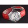 Cartier Ballon Bleu Silver Bezel with White Dial Red Leather Band 621551