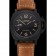 Swiss Panerai Luminor Marina Black Dial Black Case Brown Leather Strap