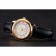 Omega De Ville Prestige Small Seconds White Dial Gold Case Black Leather Strap