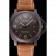 Swiss Panerai Luminor Marina 1950 3 Days Brown Dial Black Case Brown Leather Strap