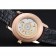 Swiss Vacheron Constantin Patrimony Grand Taille Black Dial Rose Gold Diamonds Case Brown Leather Bracelet 1454174