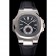 Patek Philippe Nautilus Black Dial Stainless Steel Case Black Leather Strap