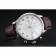 IWC Portugieser Chronograph White Dial Steel Hands And Numerals Stainless Steel Case Brown Leather Strap