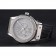 Hublot Classic Fusion Diamond Skull Dial Stainless Steel Case Black Leather Strap 622814