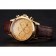 Omega Chronograph Gold Dial Gold Case Brown Leather Strap