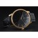 Swiss Vacheron Constantin Patrimony Grand Taille Black Dial Gold Diamond Case Black Leather Bracelet 1454183