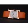Hermes Heure H Rose Gold Bezel Orange Leather Strap White Dial 80234