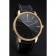 Swiss Vacheron Constantin Patrimony Grand Taille Black Dial Gold Diamond Case Black Leather Bracelet 1454183