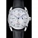 Patek Philippe Complications Chronograph White Dial Silver Case Black Leather Bracelet 1454237