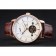Vacheron Constantin Tourbillion Power Reserve White Dial Gold Case Brown Leather Bracelet 1454274