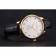 Patek Philippe Calatrava White Dial Diamond Markings Gold Case Black Leather Strap