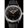 Panerai Radiomir Firenze 3 Days Acciaio PAM604 Black Dial Engraved Stainless Stell Case Black Leather Strap