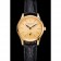 Patek Philippe Calatrava Gold Dial And Case Gold Case Black Leather Strap