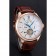 IWC Portofino Tourbillon White Dial Blue Markings Rose Gold Case Brown Leather Strap