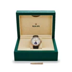 Rolex Cellini Replica 50535 Rose Gold White Dial Moon Phase - Image 6