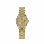 Rolex Datejust Replica 279138RBR 'Ladies' Yellow Gold Champagne Diamond Dial President