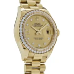 Rolex Datejust Replica 279138RBR 'Ladies' Yellow Gold Champagne Diamond Dial President - Image 4