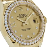 Rolex Datejust Replica 279138RBR 'Ladies' Yellow Gold Champagne Diamond Dial President - Image 5