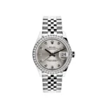 Rolex Datejust Replica 278384RBR Ladies White Gold Stainless Steel Silver Di - Image 2