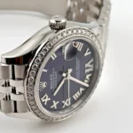 Rolex Datejust Replica 278384RBR 'Ladies' Stainless Steel Diamond Bezel Violet Roman Dial Jubilee - Image 3