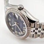 Rolex Datejust Replica 278384RBR 'Ladies' Stainless Steel Diamond Bezel Violet Roman Dial Jubilee - Image 4
