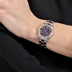 Rolex Datejust Replica 278381RBR 'Ladies' Stainless Steel Rose Gold Aubergine Purple Dial Diamond Bezel Oyster - Image 2