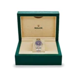 Rolex Datejust Replica 278381RBR 'Ladies' Stainless Steel Rose Gold Aubergine Purple Dial Diamond Bezel Oyster - Image 7