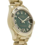 Rolex Datejust Replica 278278 'Ladies' Yellow Gold Diamond Green Dial President - Image 4