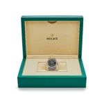Replica Rolex Day-Date 228349RBR White Gold Diamond Bezel Black Dial - Image 7