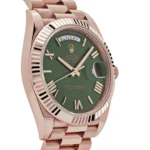 Replica Rolex Day-Date 228235 Rose Gold Olive Green Dial - Image 4