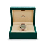Replica Rolex Day-Date 228235 Rose Gold Olive Green Dial - Image 7