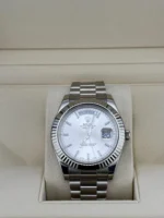 Replica Rolex Day-Date II 218239 White Gold Silver Dial - Image 2
