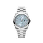 Replica Rolex Day-Date II 218206 Platinum Blue Diamond Dial