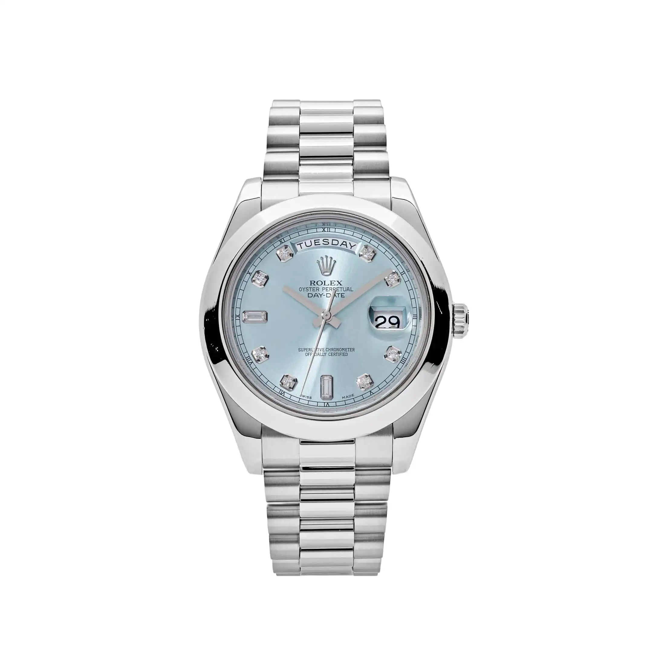 lpm1xudrh4u.webp Replica Rolex Day-Date II 218206 Platinum Blue Diamond Dial - Image 1