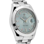 Replica Rolex Day-Date II 218206 Platinum Blue Diamond Dial - Image 3