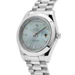Replica Rolex Day-Date II 218206 Platinum Blue Diamond Dial - Image 4