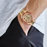 Replica Rolex Day-Date 228398TRU Yellow Gold Roman Dial Ruby Bezel - Image 2
