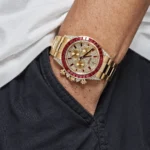 Rolex Daytona Replica 126598TRU Yellow Gold Ruby Bezel Diamond Pave Dial - Image 2