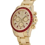 Rolex Daytona Replica 126598TRU Yellow Gold Ruby Bezel Diamond Pave Dial - Image 5