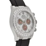 Rolex Daytona Replica 126589RBR White Gold Diamond Mother of Pearl Dial Diamond Bezel - Image 4