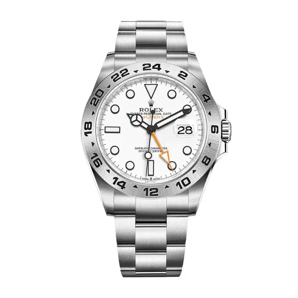 tk5m2akpe0r.webp Rolex Explorer II Replica 226570 Stainless Steel White Dial - Image 1