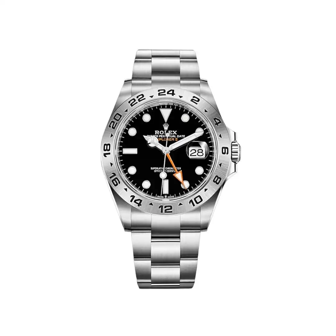 45cruwl4eoj.webp Rolex Explorer II Replica 226570 Stainless Steel Black Dial - Image 1