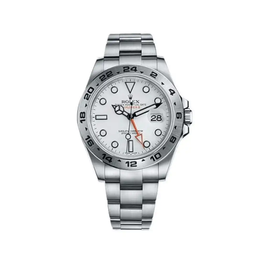 ksxbtzo21xo.webp Rolex Explorer II Replica 216570 Stainless Steel White Dial - Image 1
