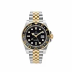 Rolex GMT-Master II Replica 126713GRNR Stainless Steel Yellow Gold Black Dial Jubilee