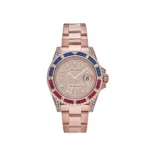 Rolex GMT-Master II Replica 126755SARU Rose Gold Sapphire and Ruby